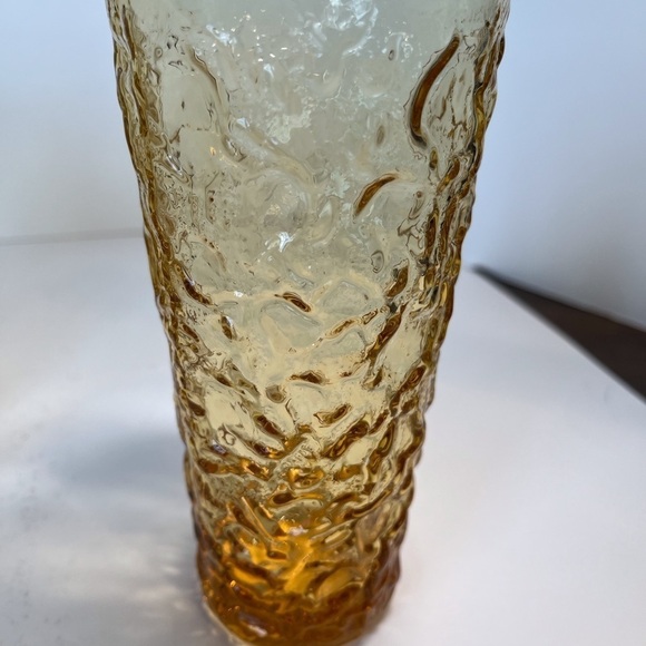 Mid Century Anchor Hocking Milano Lido Honey Gold Pitcher with 5 Glasses - Picture 9 of 12